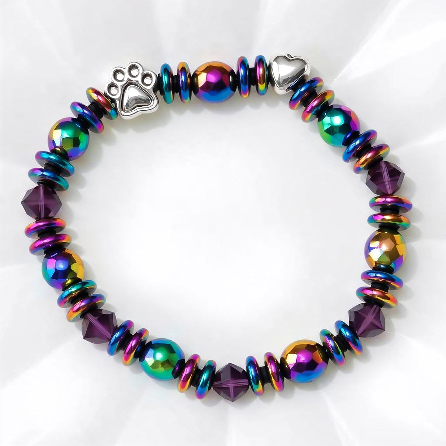 Pulsera Magnética con Encanto de Huella de Patas
