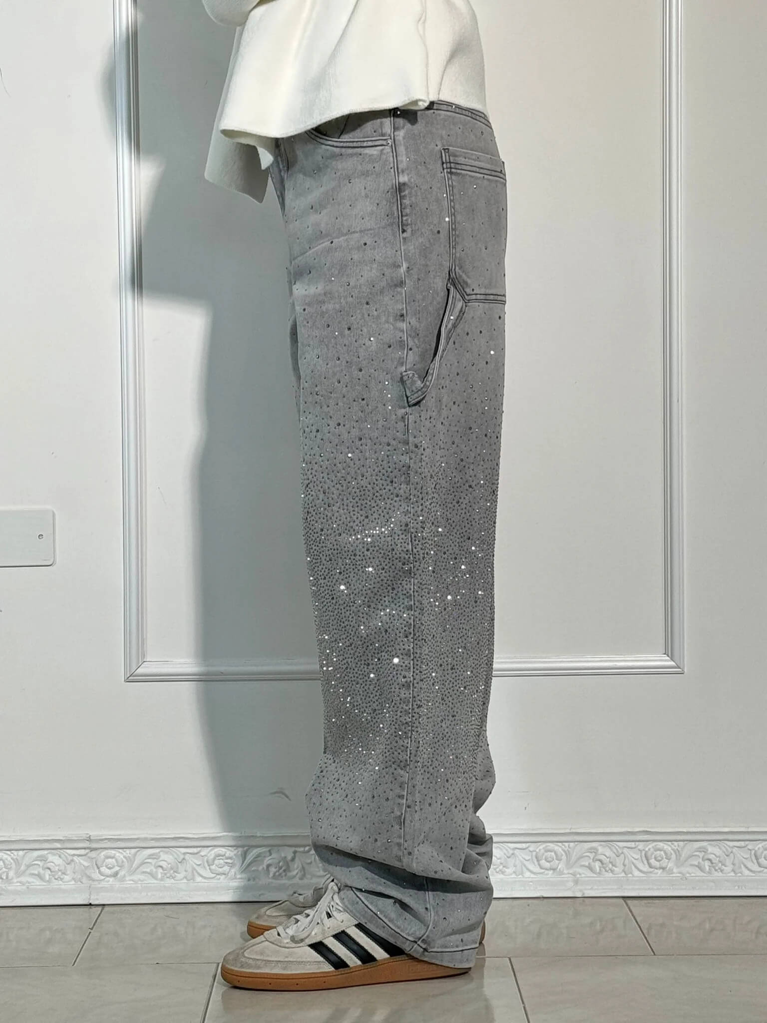 Nova | Jeans balloon con efecto brillante