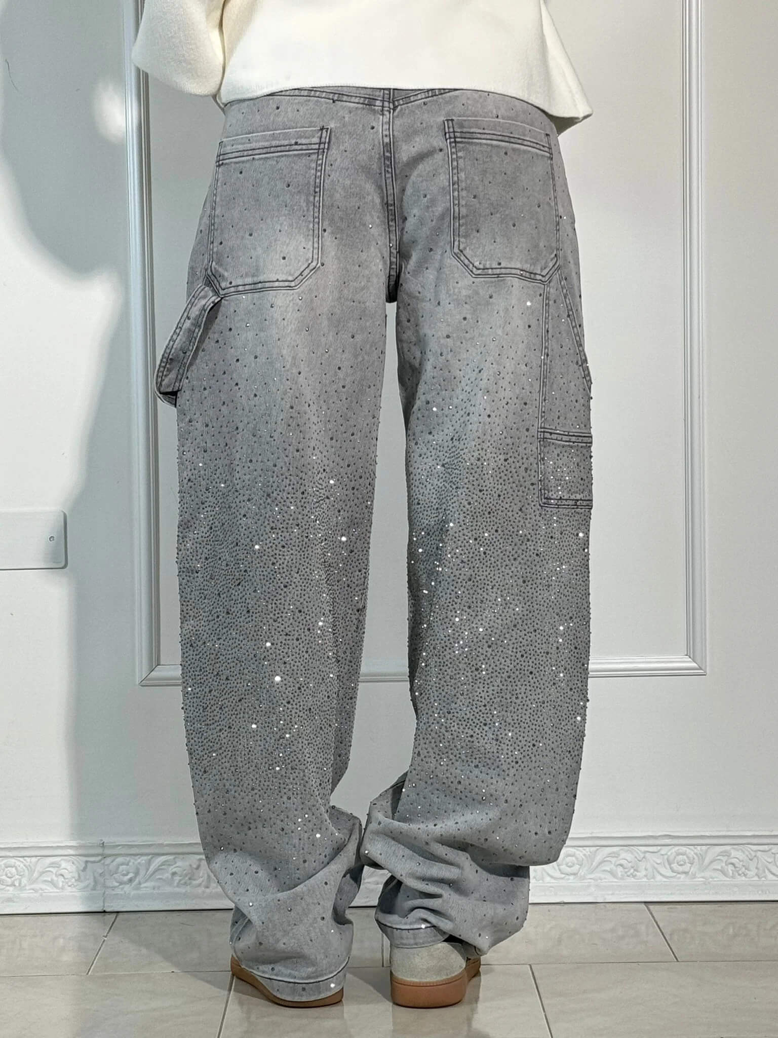 Nova | Jeans balloon con efecto brillante