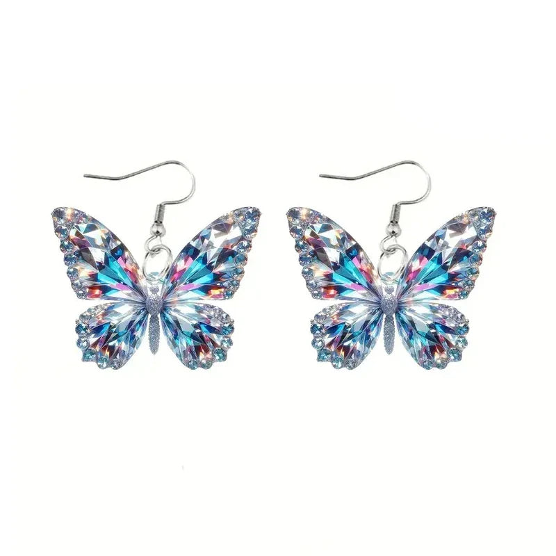 Pendientes Declarativos de Mariposa Brillante