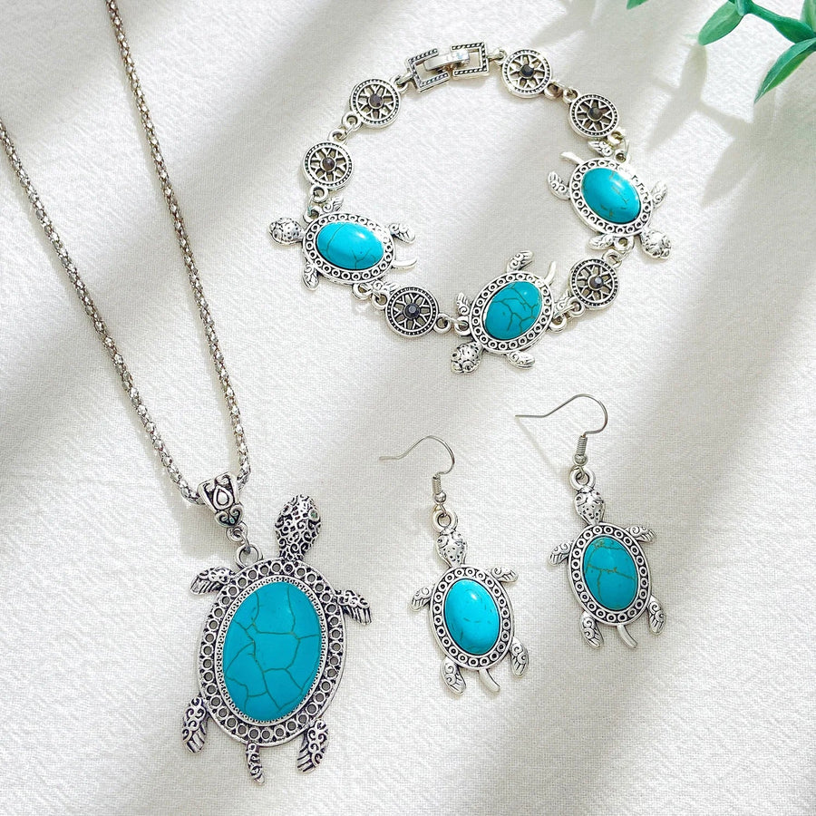 Conjunto de Joyería de Tortuga Turquesa
