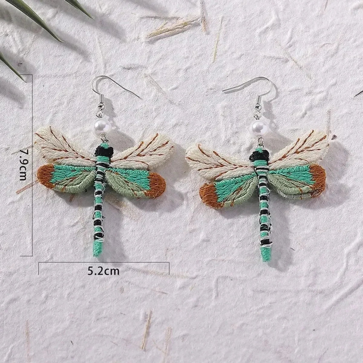 Pendientes de Libélula Bordados Bohemios