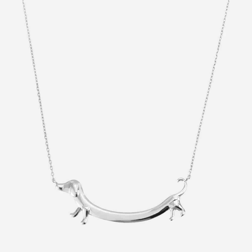 Collar de Dachshund en Tono Dorado