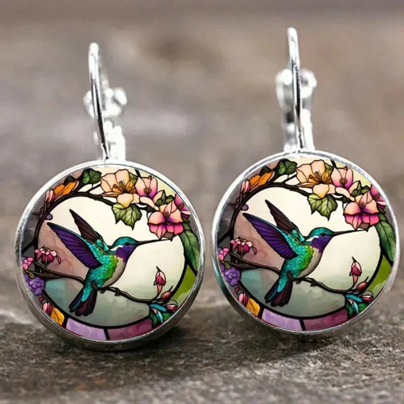 Collar Colgante de Cristal con Colibrí