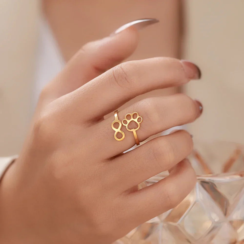 Anillo de Patas Infinito Ajustable – Acero Inoxidable