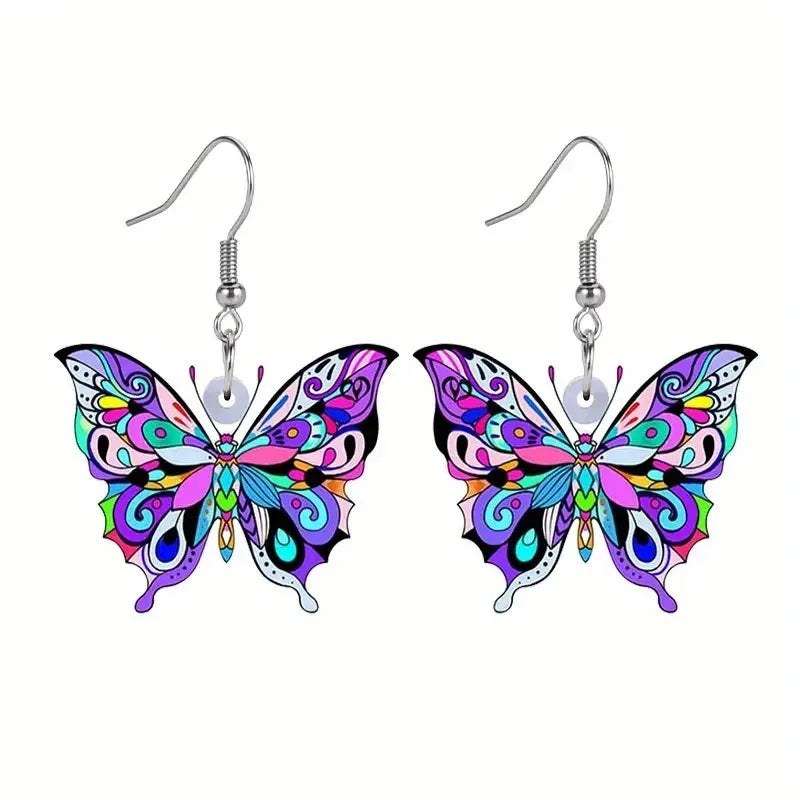 Pendientes de Mariposa Coloridos para Mujeres