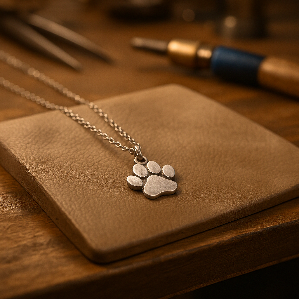 Collar Elegante de Patas de Plata – Acero Inoxidable