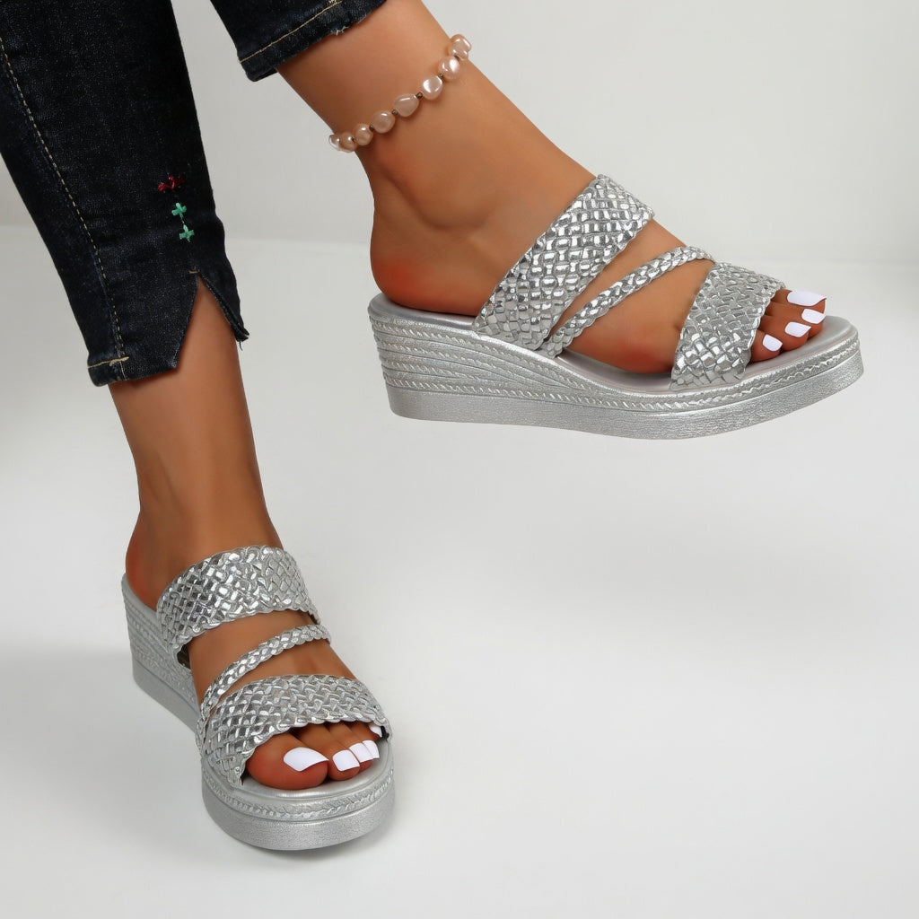 Triana | Sandalias de cuña trenzada con soporte ortopédico