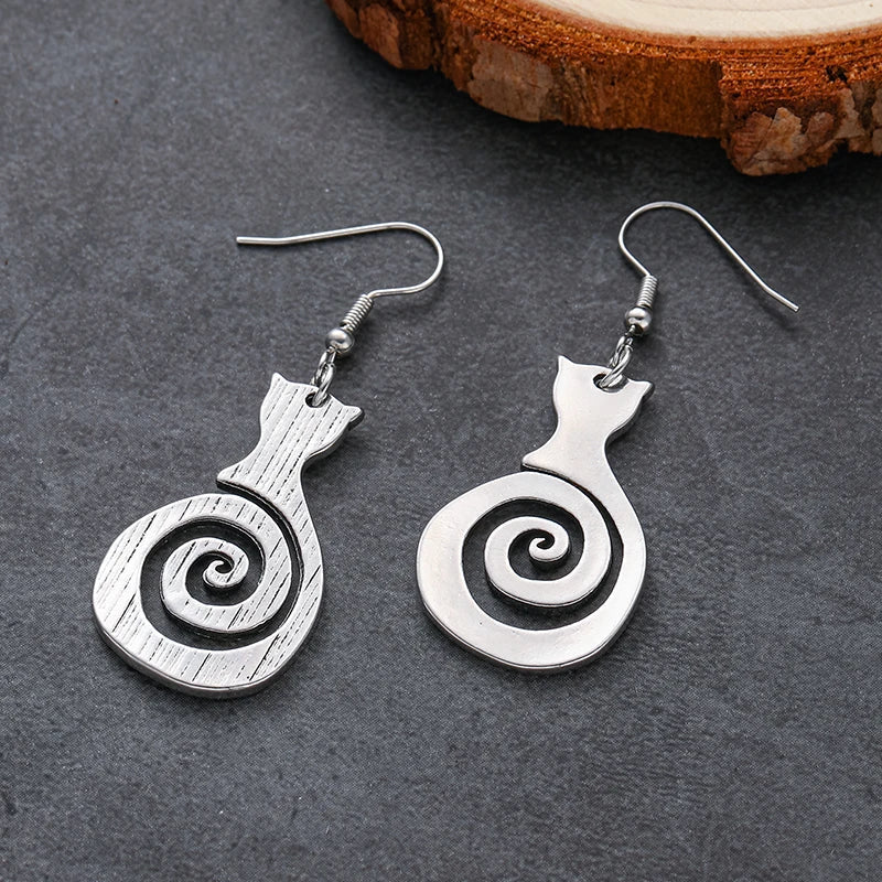 Pendientes Espirales de Gato Vintage