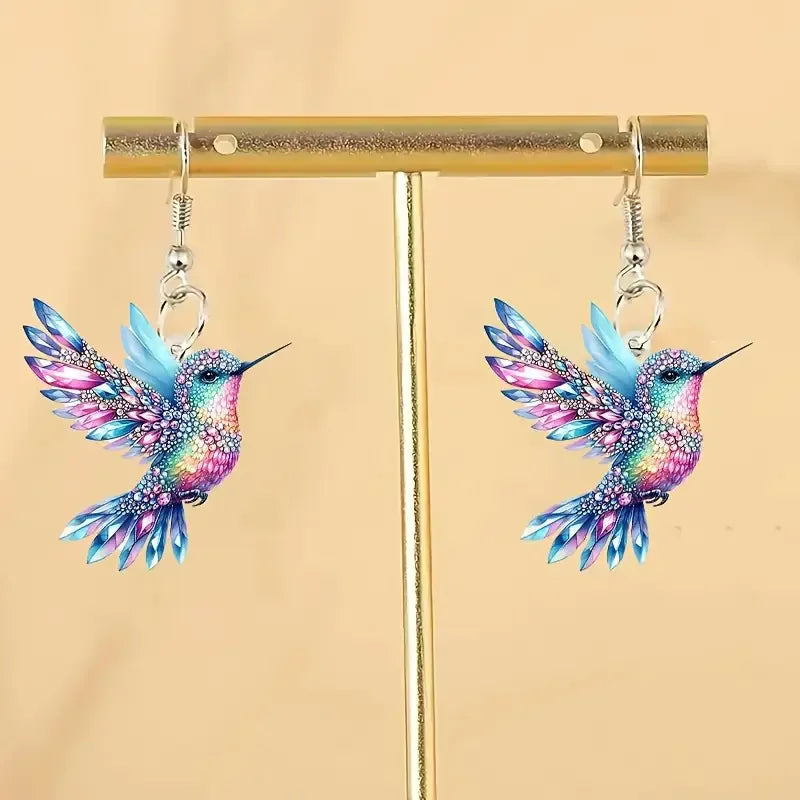 Pendientes Colgantes de Colibrí