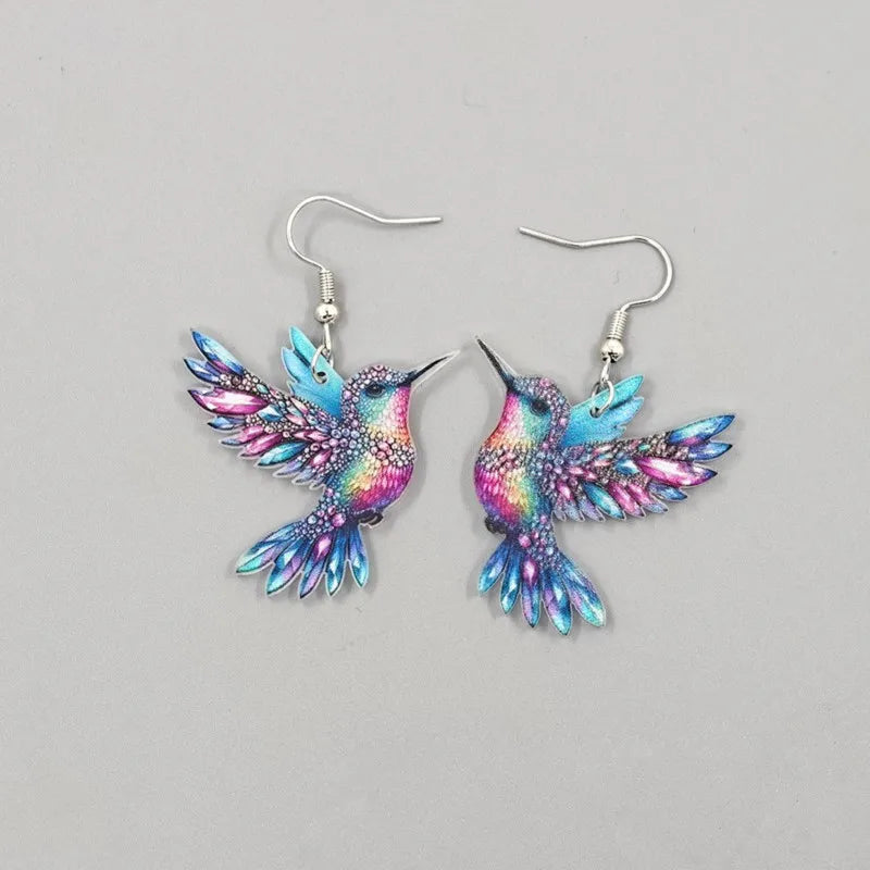 Pendientes Colgantes de Colibrí