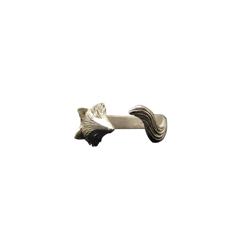 Anillo de Zorro Plateado para Mujeres