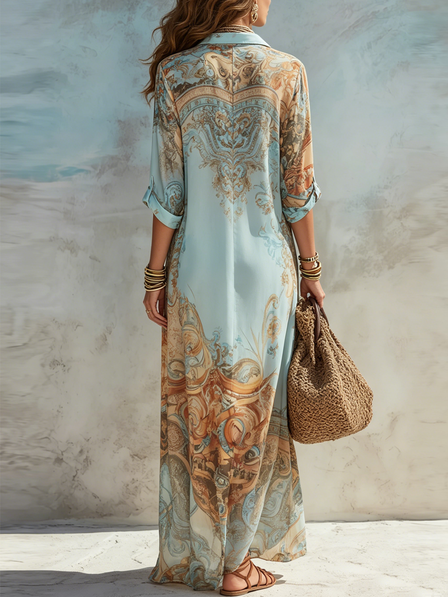 Lorna | Vestido camisero mediterráneo
