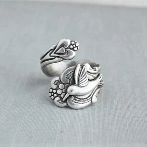 Anillo de Flor Colibrí