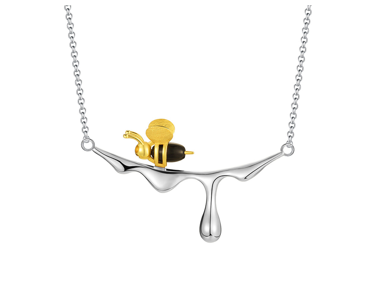 Collar de Miel Goteante y Abeja