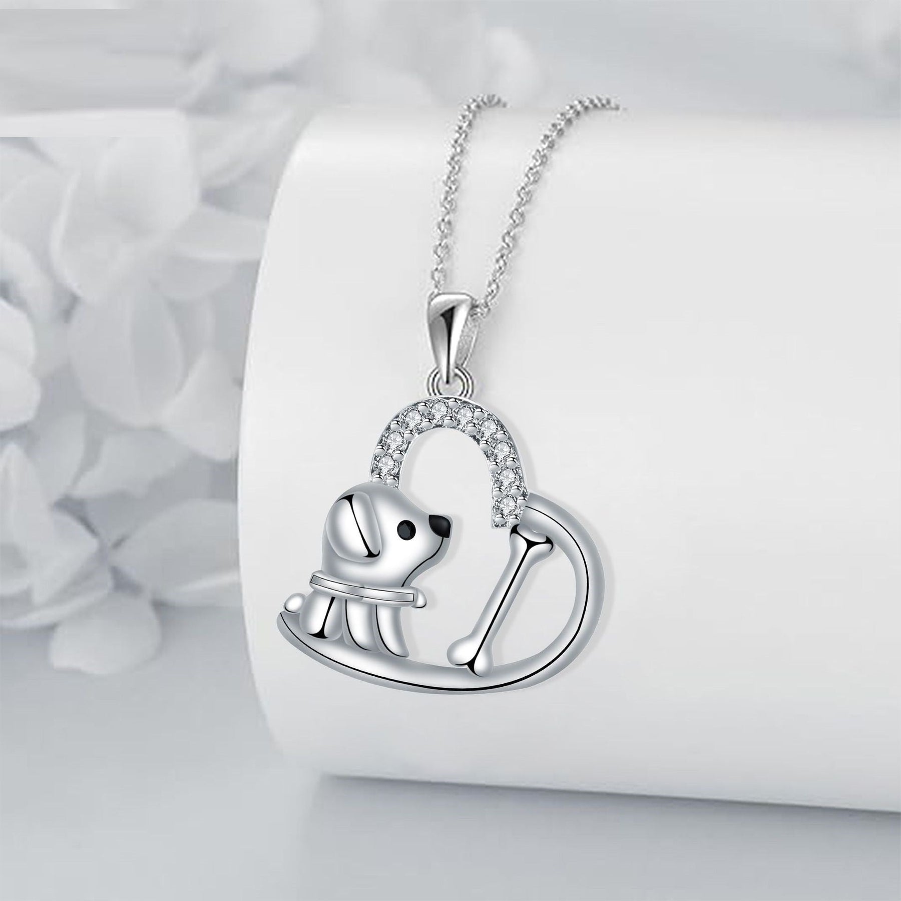 Collar de Perro con Colgante en Forma de Corazón