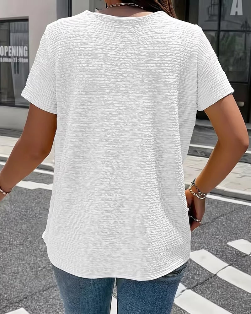 Olivia | Camiseta cuello Peter Pan con botones