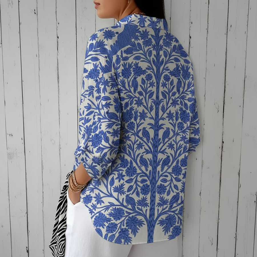 Federike| Blusa de jardín azul
