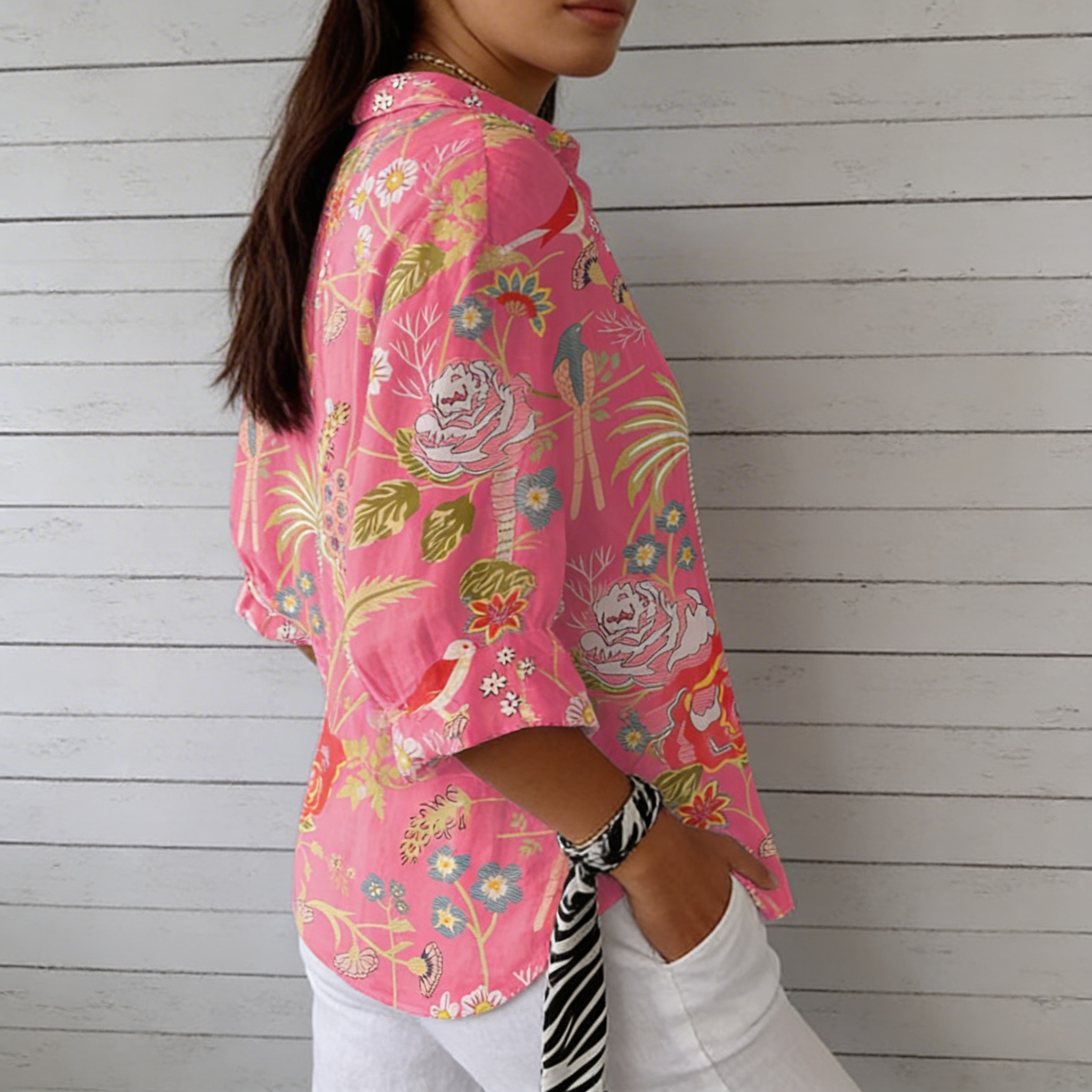Floriana | Blusa de flores tropicales