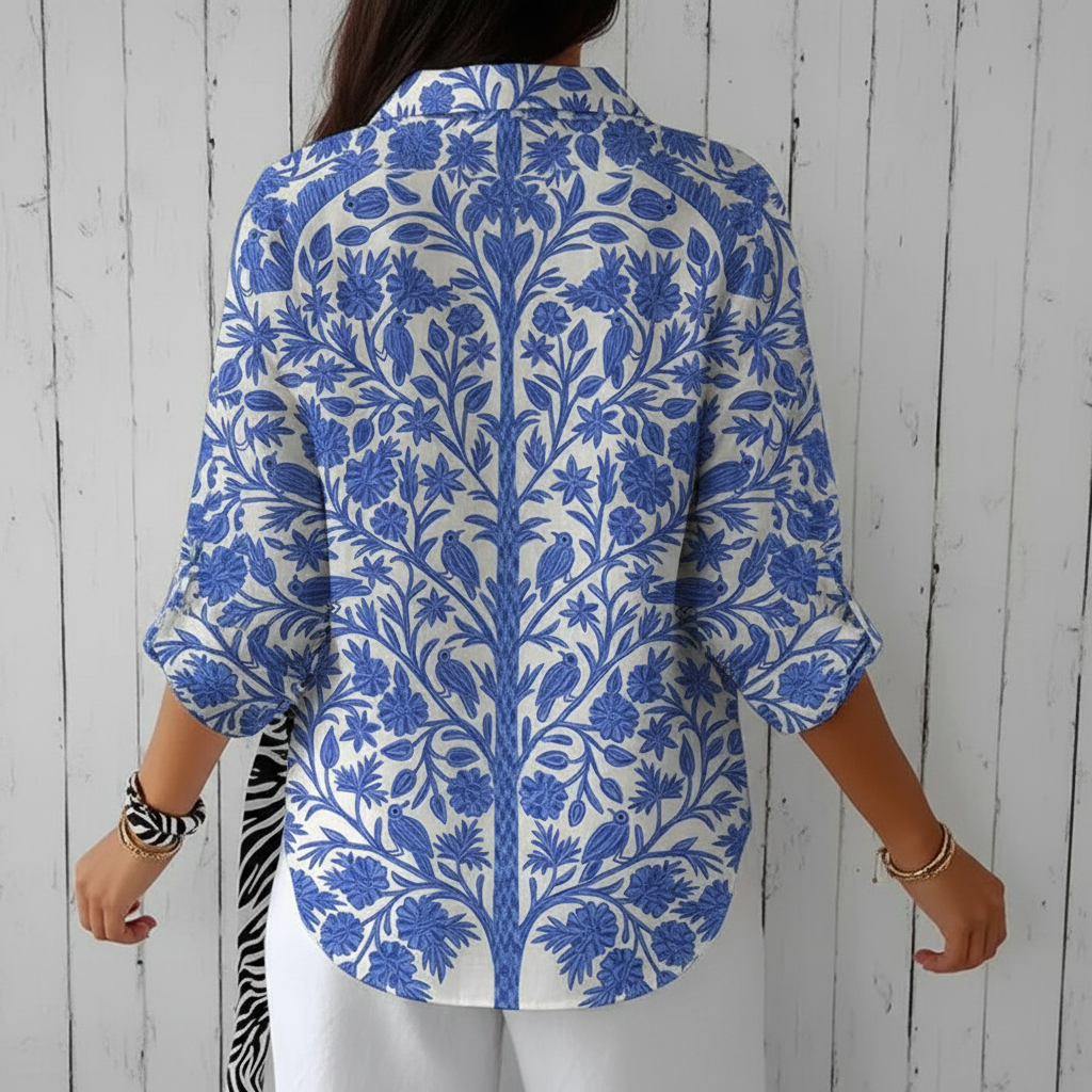 Federike| Blusa de jardín azul