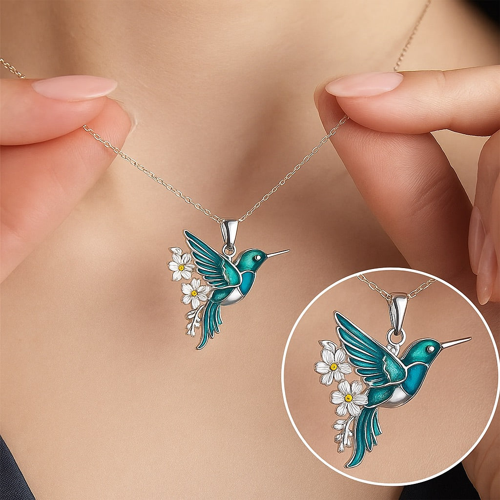 Hermosa Collar de Colibrí con Aretes de Regalo – Oferta por Tiempo Limitado