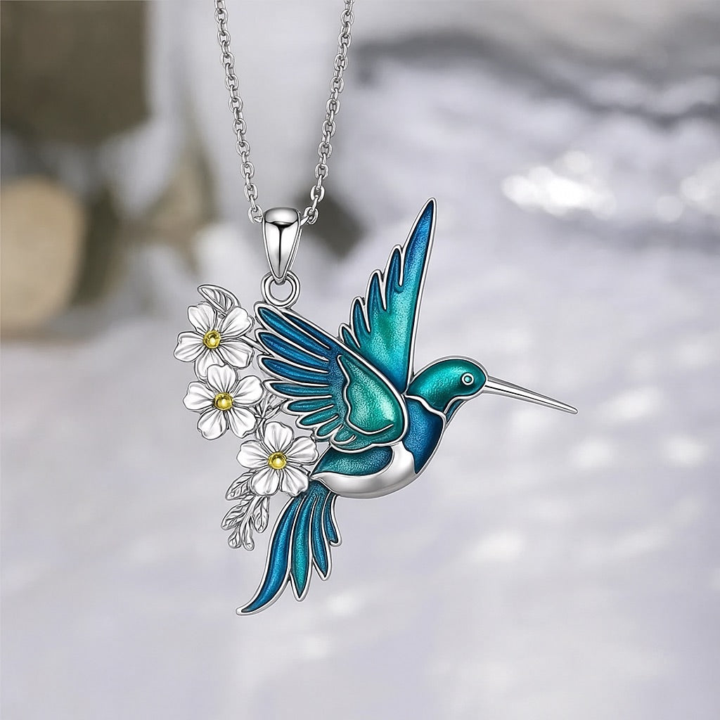 Hermosa Collar de Colibrí con Aretes de Regalo – Oferta por Tiempo Limitado