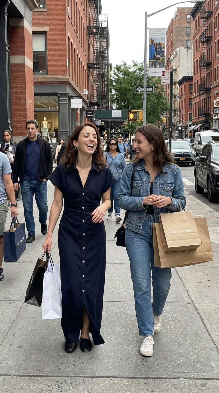 Denim | Vestido midi con botones