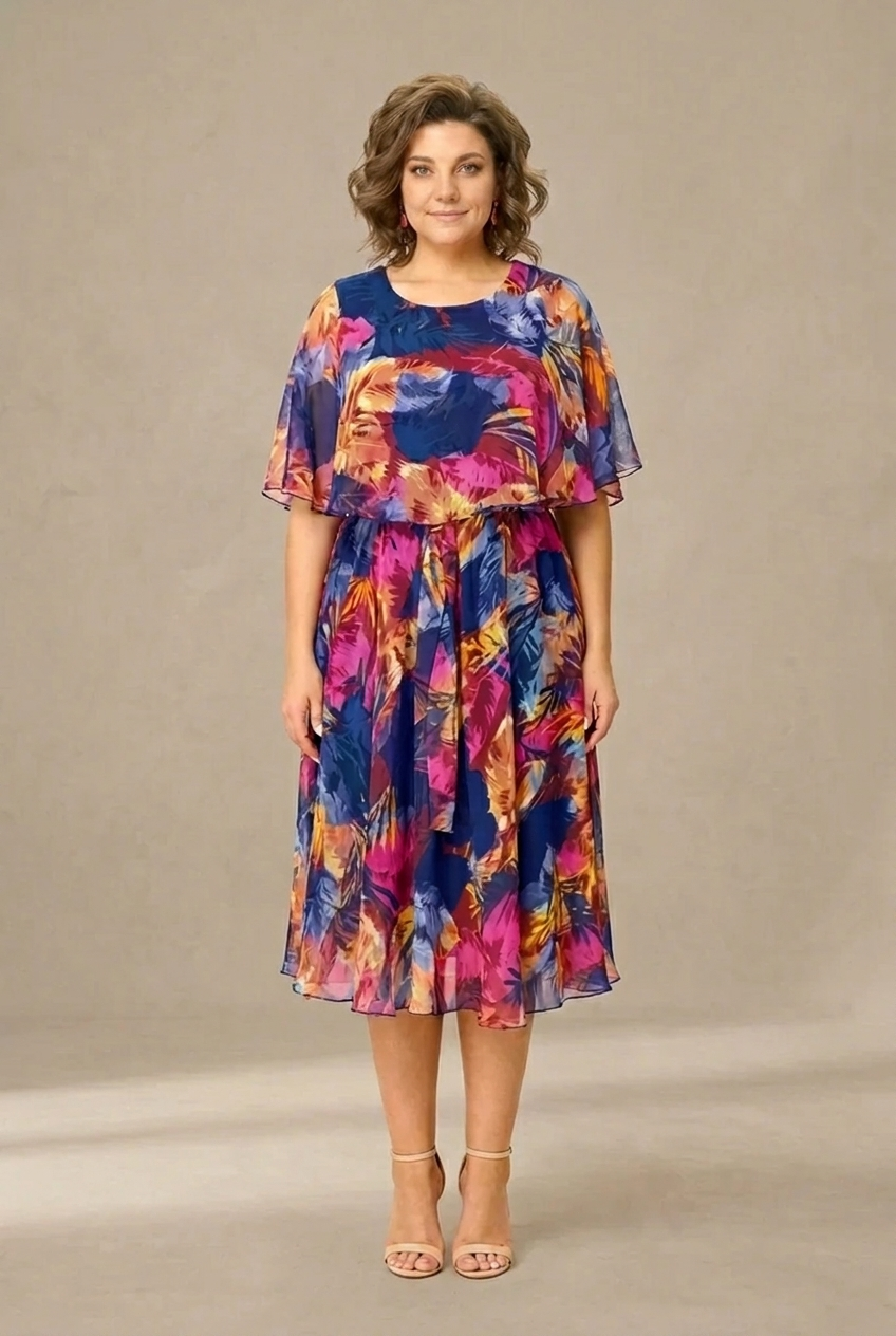 Aitana | Vestido midi con estampado vibrante