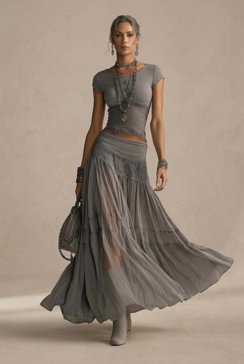 Elena | Conjunto de falda maxi y top