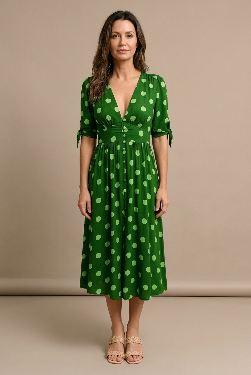 Valentina™ | Vestido Moderno de Lunares
