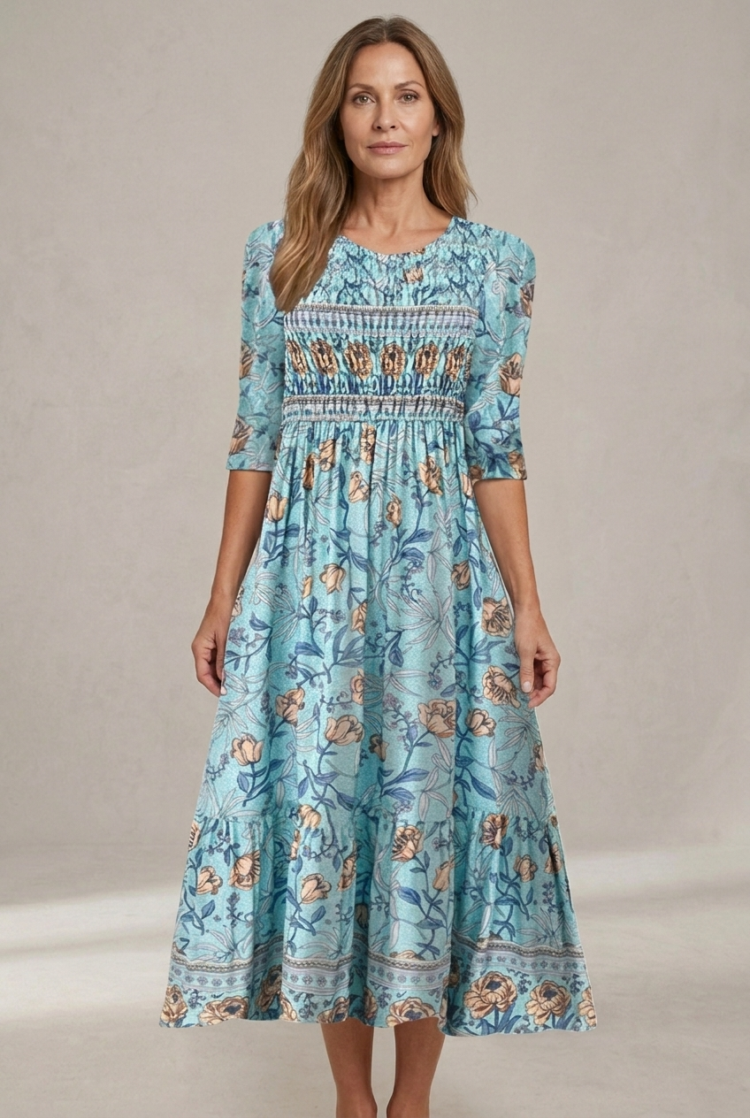 Florencia | Vestido fluido de inspiración floral