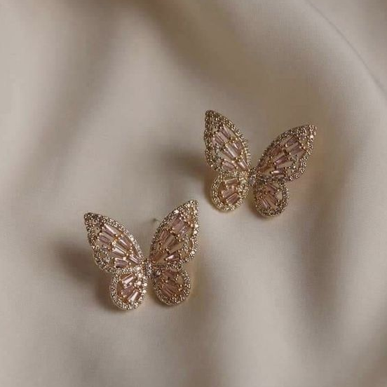Pendientes Vintage de Mariposa Brillante