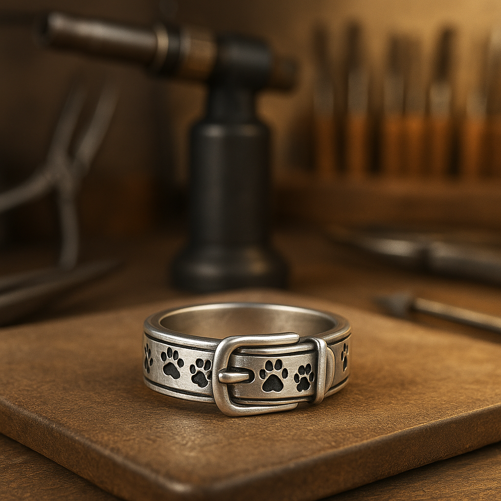 Collar Anillo Inspirado en Perros, Bonito y Elegante
