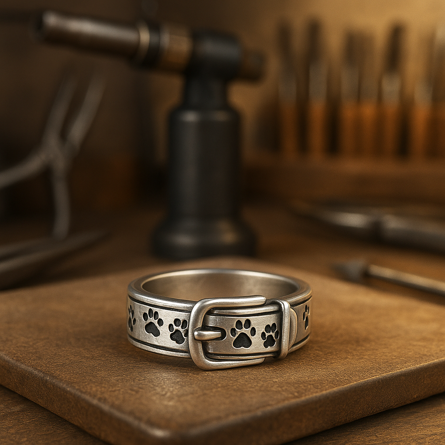 Collar Anillo Inspirado en Perros, Bonito y Elegante
