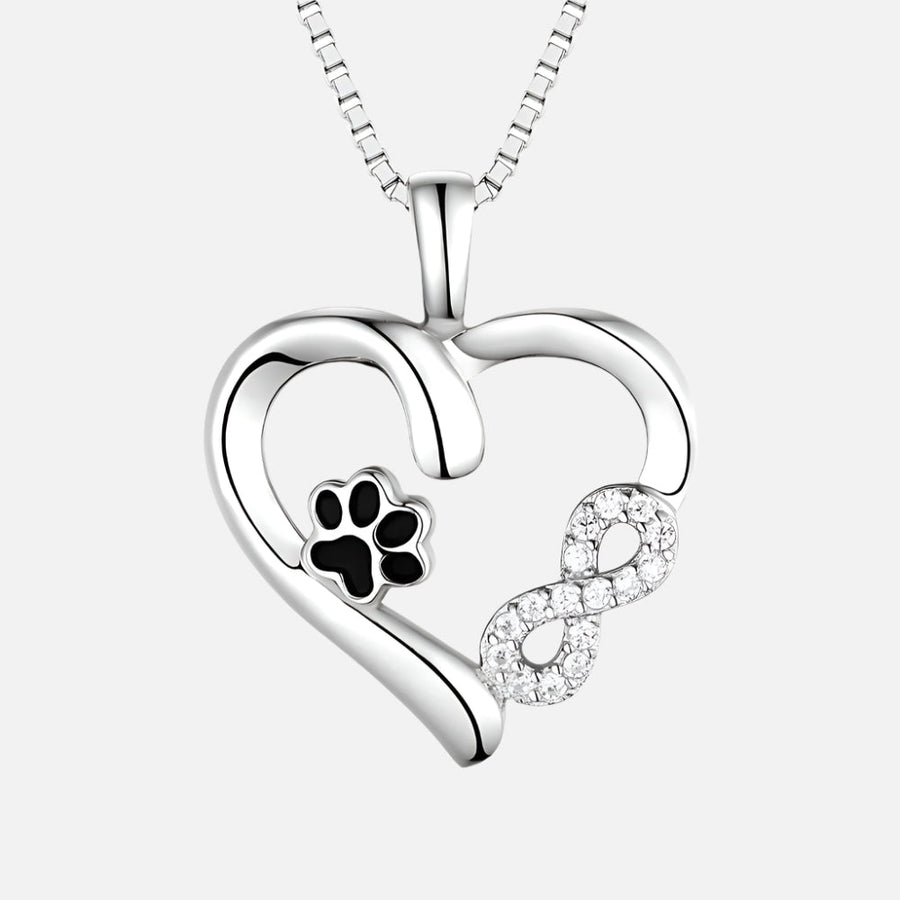 Collar de Patas y Corazón con Charm de Infinito