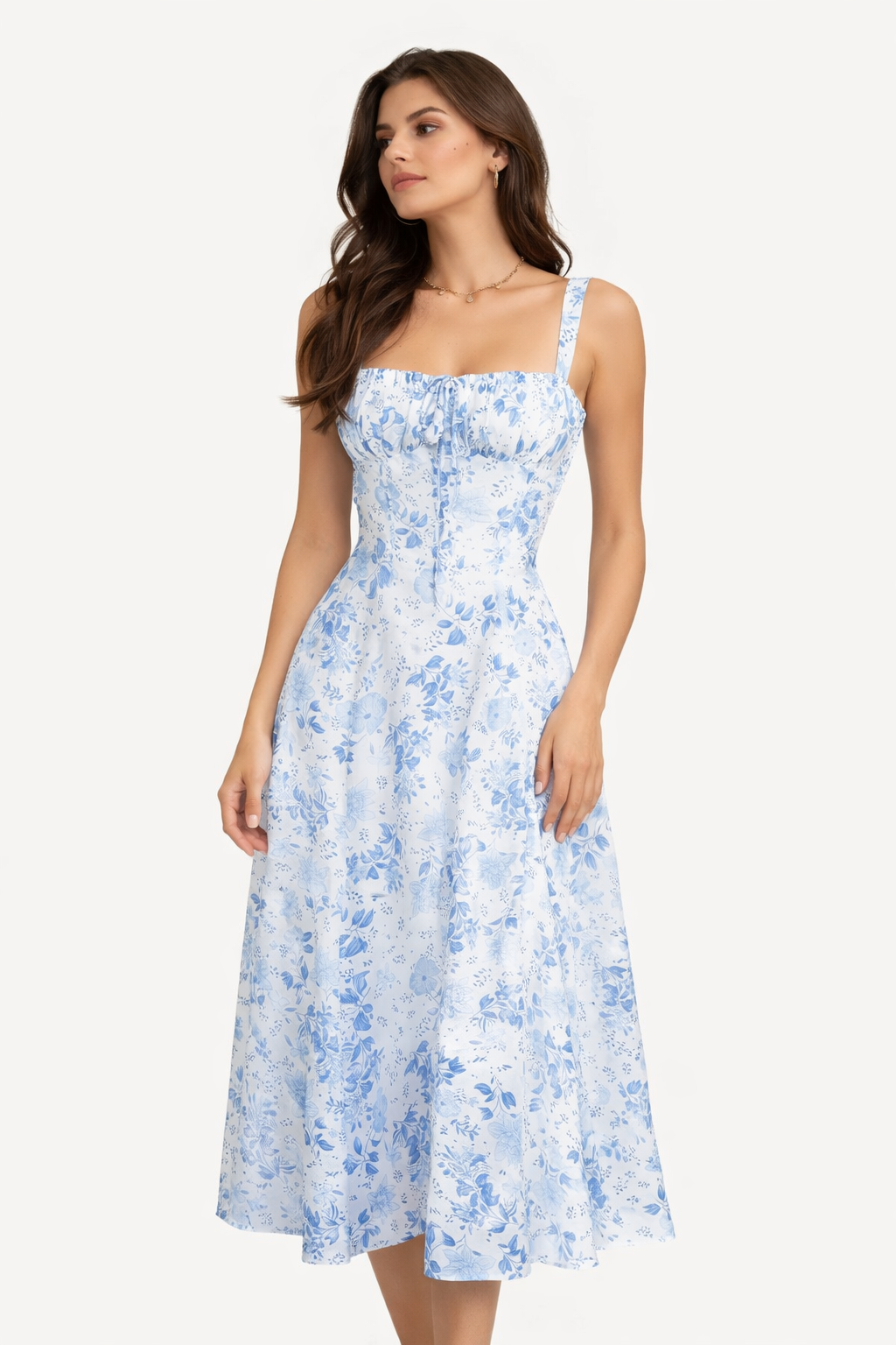 Floral | Vestido Azul